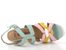 Fly London sandály na podpatku yellow/pale pink/white/spearmint P145455001