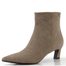 Tamaris elegantní textilní kotník na podpatku taupe 1-25383-47