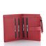 Kožená menší peněženka se zápinkou červená LG059