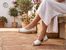 Verbenas vykrojené espadrilky s otvorenou špičkou Cruz blanco 0300521073