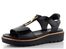 Ara sandály na platformě s klínkem Bilbao černé 12-33515-01