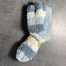 Dámské hebké žinylkové domácí ponožky 2 páry modrá/pruh