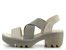 Fly London páskové sandály na podpatku šedé Taji P501502004