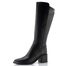 Tamaris hladké kozačky na podpatku black 1-25540-45