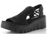Rieker sandály na platformě s klínkem černé 68075-00