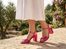 Tamaris sandály na podpatku Fuxia Metallic 1-28324-42