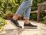Asportuguesas plátěné polobotky na platformě washed black P018025020
