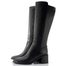 Tamaris hladké kozačky na podpatku black 1-25540-45