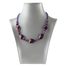 Náhrdelník ze skleněných kamenů a broušených korálků fialový