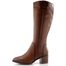 Tamaris kozačky na podpatku cognac leather 1-25576-47