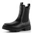 Tamaris chelsea kotník na hrubé podešvi Black Leather 1-25901-41