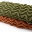 Dámské teplejší ponožky s vlnkami extra hebké 2 páry zelená/hnědá