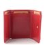 Malá kožená peněženka s kapsičkou na mince červená W-2031