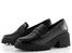 Ara kožené mokasíny na hrubé podešvi Paris-Sport Schwarz 12-21502-01
