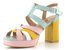 Fly London sandály na podpatku yellow/pale pink/white/spearmint P145455001