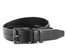 Černý kožený opasek s dezénovanou sponou 32 mm
