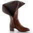 Tamaris kozačky na podpatku cognac leather 1-25576-47
