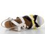 Fly London sandály na podpatku white/black/lemon P145455002