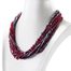 Náhrdelník rokajl červený/šedý
