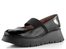 Wonders lakované slip-on polobotky na klínku Negro C-7311
