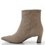 Tamaris elegantní textilní kotník na podpatku taupe 1-25383-47
