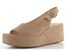 Högl velurové sandály na klínku Taupe  9-102512