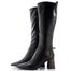 Tamaris kozačky na podpatku black 1-25521-47