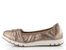 Caprice širší metalické baleríny taupe 9-22118-44