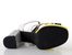 Fly London sandály na podpatku white/black/lemon P145455002