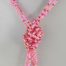 Náhrdelník rokajl dlouhý s uzlem růžový