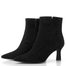 Tamaris elegantní kožený kotník na podpatku black 1-25358-45