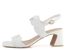 Caprice kožené sandály na podpatku White Nappa  9-28317-42