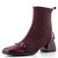 Hispanitas strečový zipový kotník na podpatku Marsella wine HI254219