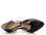 Barton elegantní lodičky s T páskem černé/lak R2463