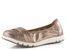 Caprice širší metalické baleríny taupe 9-22118-44