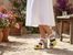 Fly London sandály na podpatku white/black/lemon P145455002