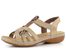 Rieker sandále s prepletanými pásikmi béžové s hadím vzorom 65918-63