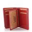 Puzdro na doklady kožené červené V-60