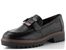 Tamaris mokasíny na vysokej podošve black leather 1-24722-43