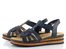 Rieker modré sandále na kline 62918-14