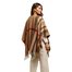 Fraas vlněné pončo s károvaným vzorem camel 680100-180