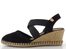 Verbenas sandály s plnou špičkou a klínkem Mila negro 0602050785