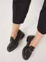 Tamaris mokasíny na vysokej podošve black leather 1-24722-43