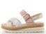 Rieker sandály na platformě s klínkem nude/silver/rosa/muschel  V7951-90