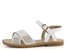 Remonte biele pásikové sandále D3673-80