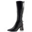 Tamaris kozačky na podpatku black 1-25521-47