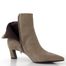 Tamaris elegantní textilní kotník na podpatku taupe 1-25383-47