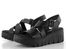 Rieker sandály na platformě s klínkem černé 68063-00