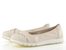 Caprice širší kožené baleríny Off white 9-22118-44