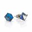 Náušnice Swarovski Elements kostička bermuda blue